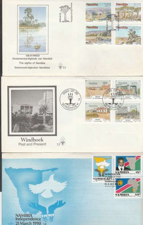 NAMIBIA: NICE SELECTION FDC VIEW SCANS X12 NICE  ITEM