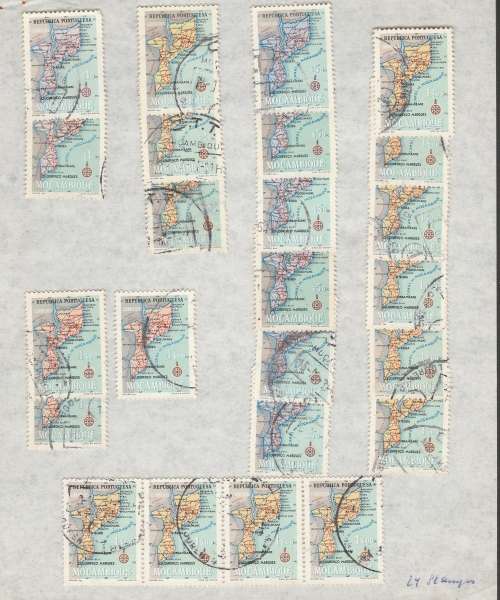 MOZAMBIQUE SMALL SELECTION ON PAGE MOUNTED USED