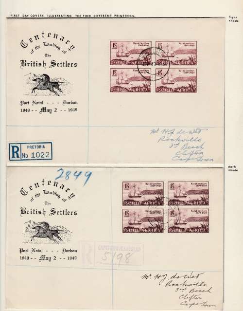 SOUTH AFRICA: 1820 SETTLERS NICE SELECTION WELL WRITTEN UP FINDS POSSIBLE SEE SCANS X11