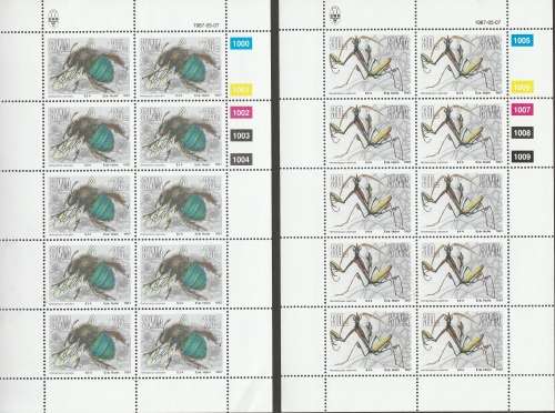 SWA: 7 MAY 1987 USEFUL INSECTS SEE SCANS SHEETS, FDC,CTOS MINT