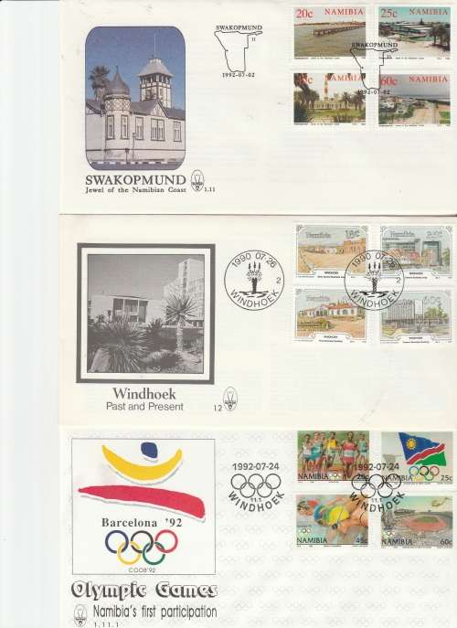 NAMIBIA : SELECTION OF FDCS (X 14 ) (SCANS X 5) LOVELY ITEM
