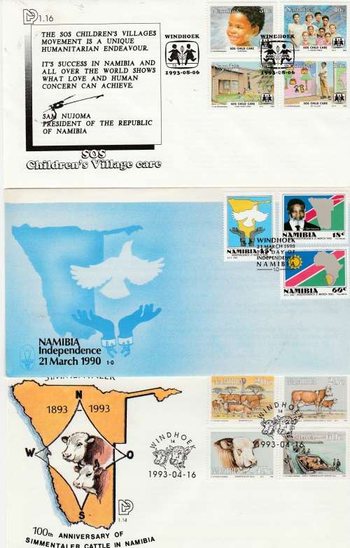 NAMIBIA : SELECTION OF FDCS (X 14 ) (SCANS X 5) LOVELY ITEM
