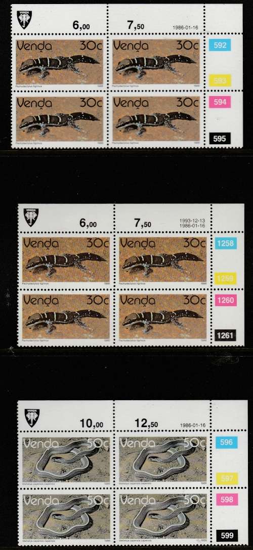 VENDA: REPTILES  SEE SCANS (X7) BECOMING DIFFICULT TO FIND GREAT VALUE