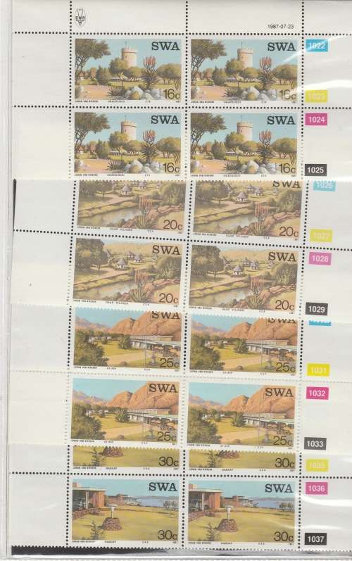 SWA: 23.07.1987 TOURIST CAMPS CONTROL BLOCKS OF 4 UMM, NICE ITEM SEE SCAN