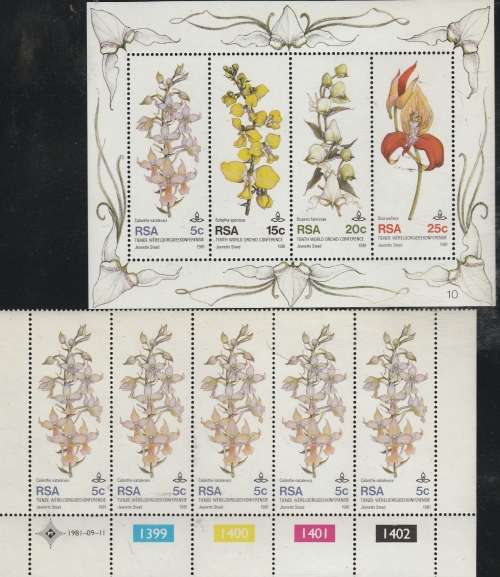 RSA: 11.09.1981 : 10TH WORLD ORCHID CONFERENCE SACC 502-506 UMM NICE ITEM (2 SCANS)