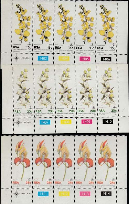 RSA: 11.09.1981 : 10TH WORLD ORCHID CONFERENCE SACC 502-506 UMM NICE ITEM (2 SCANS)