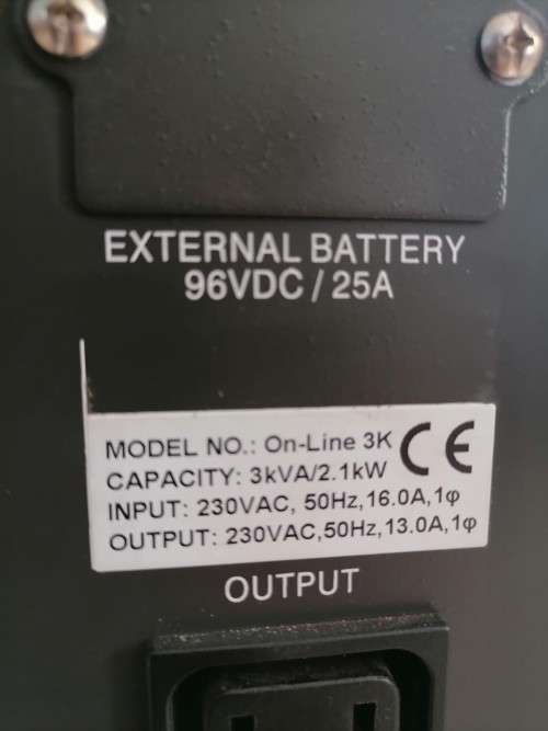 3KVA ONLINE UPS - 96V WITH BATTERY