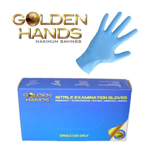 Golden hands Nitrile gloves size medium