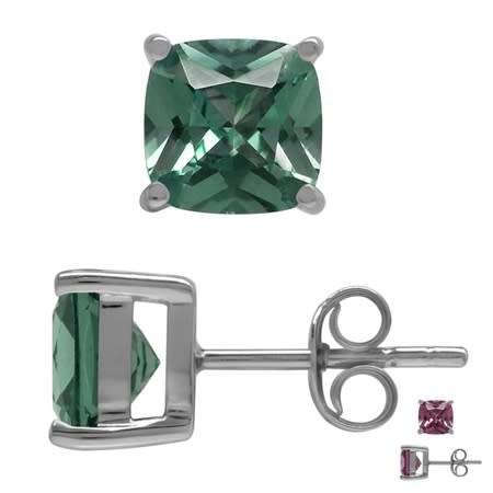Sterling silver earrings - Created ALEXANDRITE