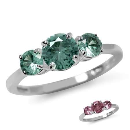 Sterling silver ring - Created ALEXANDRITE - size 8.5 / Q half