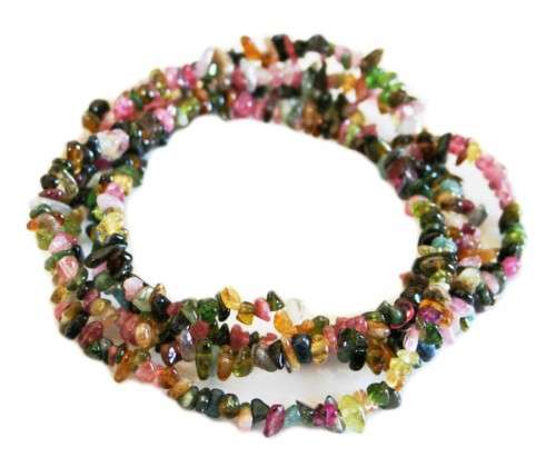 Natural MIXED TOURMALINE chipstrand +-90cm