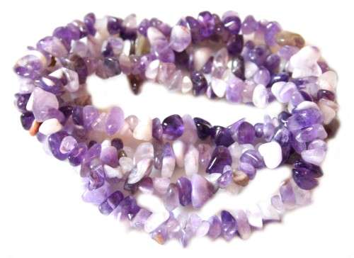 Natural LIGHT AMETHYST chipstrand +-90cm