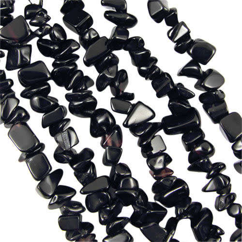Natural OBSIDIAN chipstrand +-90cm