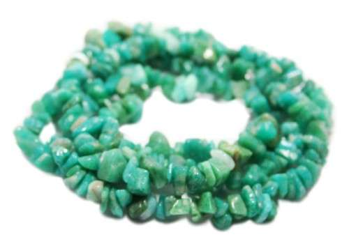 Natural AMAZONITE DARK chipstrand +-90cm