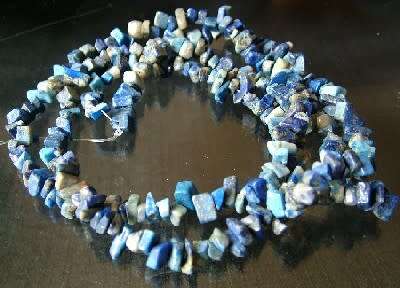 Natural LAPIS LAZULI LIGHT chipstrand +-90cm