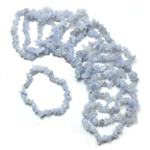 Natural chipstrand bracelet - BLUE LACE AGATE
