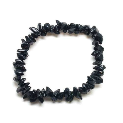 Natural chipstrand bracelet - OBSIDIAN