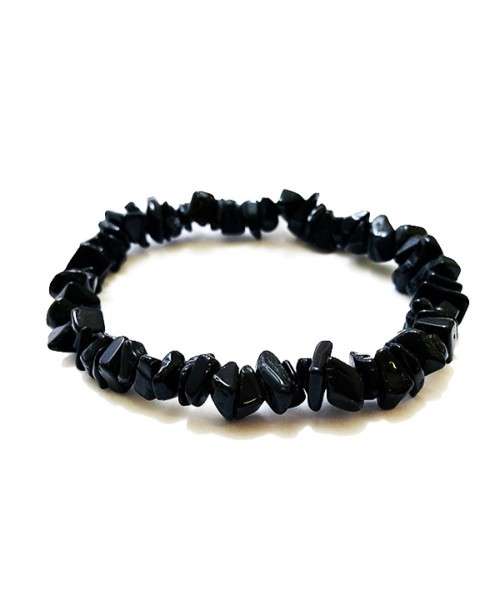 Natural chipstrand bracelet - TOURMALINE BLACK (SCHORL)