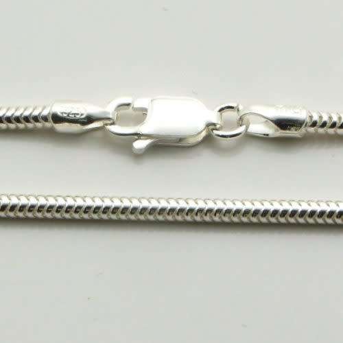 19cm Sterling Silver SNAKE bracelet (2.0mm)