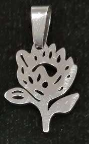 STAINLESS STEEL Pendant - Flower Protea