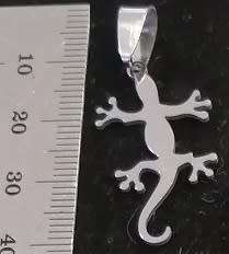 STAINLESS STEEL Pendant - Gecko