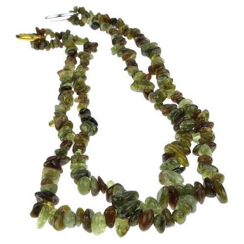 Natural GREEN GARNET chipstrand +-90cm