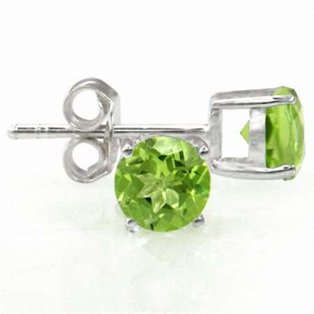 Sterling silver earrings - NATURAL PERIDOT