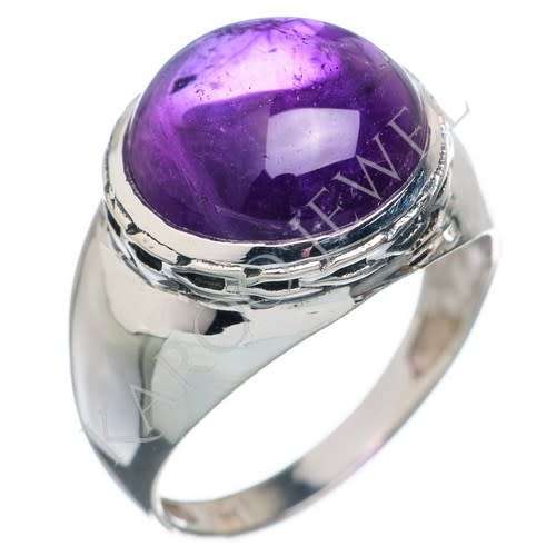 Sterling silver ring - AMETHYST (size 9.5 / S half)