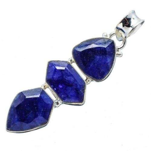 Sterling silver pendant - SAPPHIRE