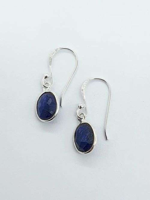 Sterling silver earrings - SAPPHIRE
