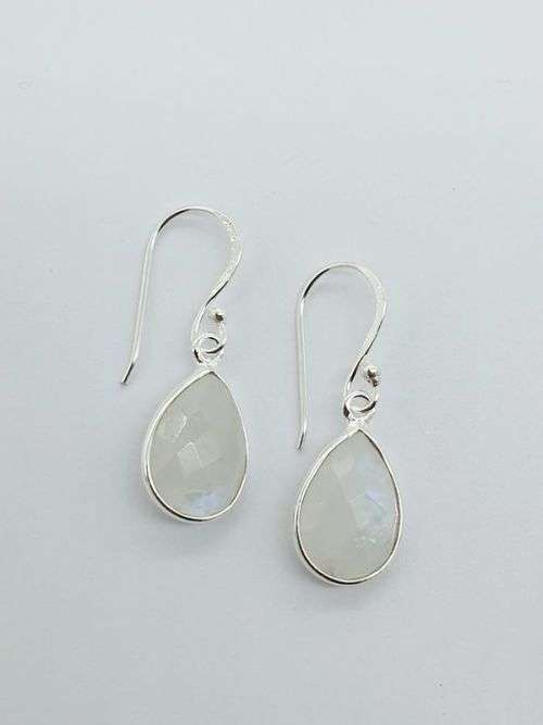 Sterling silver earrings - RAINBOW MOONSTONE