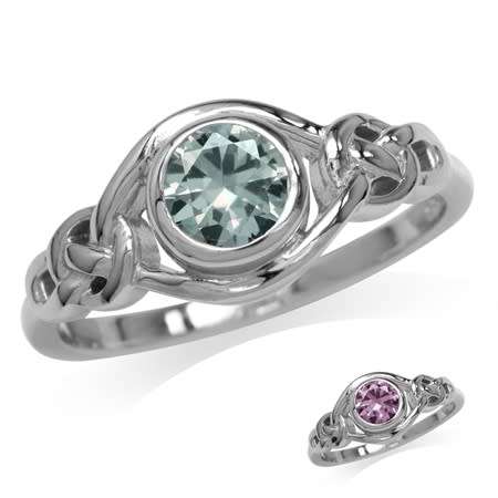 Sterling silver ring - Created ALEXANDRITE - size 7.5 / P