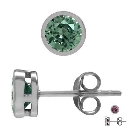 Sterling silver earrings - Created ALEXANDRITE