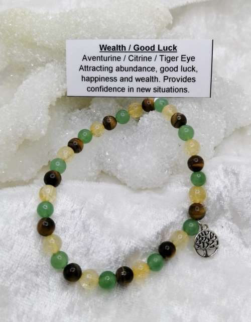 Healing Gemstone Bracelet - Wealth / Good Luck (6mm)