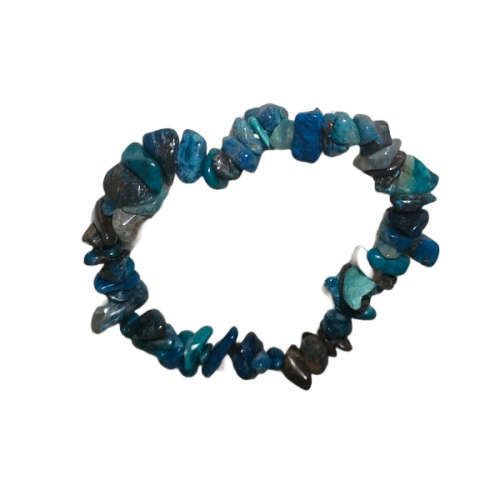 Natural chipstrand bracelet - CHRYSOCOLLA / QUANTUM QUATTRO