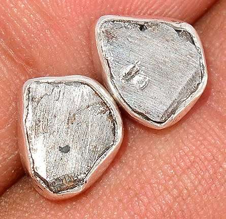 Sterling silver earrings - CAMPO DEL CIELO METEORITE