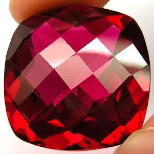 HUGE! 46.75 cts RUBY checkerboard cushion facet (Madagascar)
