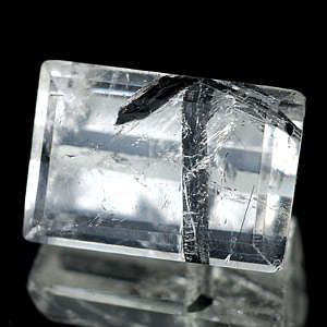 5.51 cts TOURMALINATED QUARTZ octagon facet (Brazil)