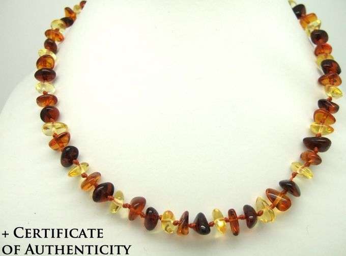 100% Natural BALTIC AMBER teething necklace - Certificate of Authenticity included!