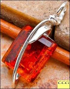 Sterling silver pendant - BALTIC AMBER - Dreams Collection