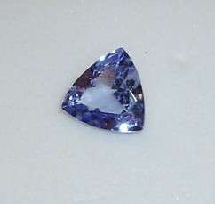1.50 cts 7.4mm TANZANITE trillion facet (Africa)