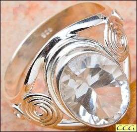 Sterling silver ring - QUARTZ - Dreams Collection (size 10.75 / U half to V half)