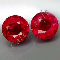 100% Natural RUBY round facets (Madagascar) - 2 available