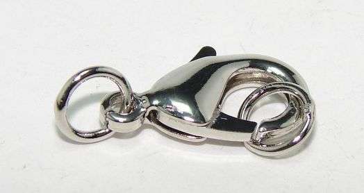 19mm Silver-coloured LOBSTER clasps (with loops / jump rings included) - sold individually