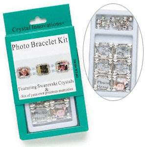 Unique CRYSTAL CLEAR Swarovski PHOTO SLIDER Bracelet Kit - sold individually
