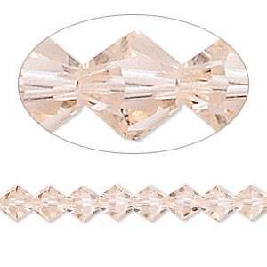 LIGHT PEACH Swarovski 6mm bicone
