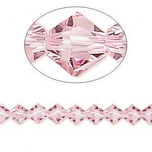 LIGHT ROSE Swarovski 6mm bicone