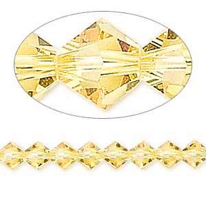 LIGHT TOPAZ Swarovski 6mm bicone