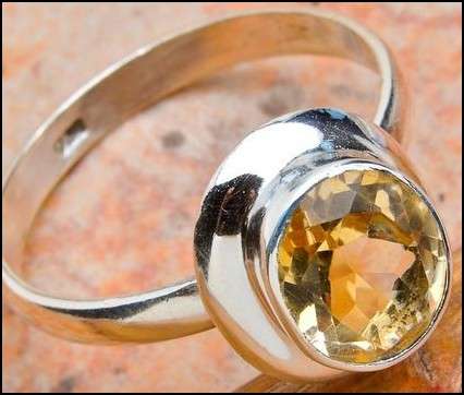 Sterling silver ring - CITRINE - Dreams Collection (size 10 / T half)