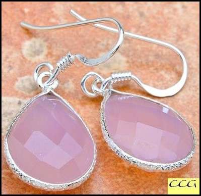 Sterling silver earrings - ROSE QUARTZ - Dreams Collection